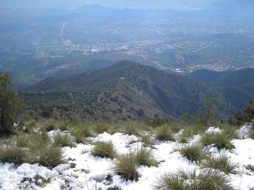 Vista de Santiago desde la cumbre