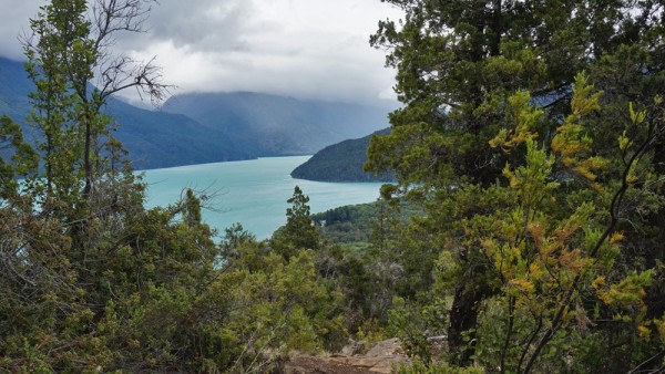 Vista al lago durante el decenso
