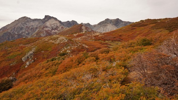 Vista hacia Altos de Lircay desde el parque Tricahue