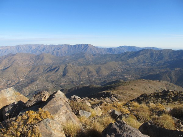 Panorámica al Suroeste desde cumbre El Garfio