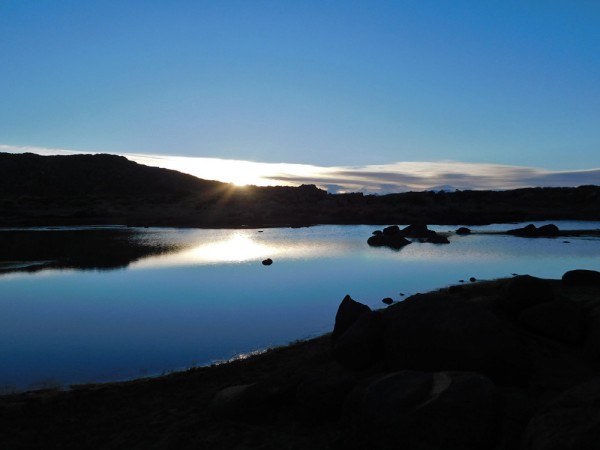 Laguna del Inca al amanecer