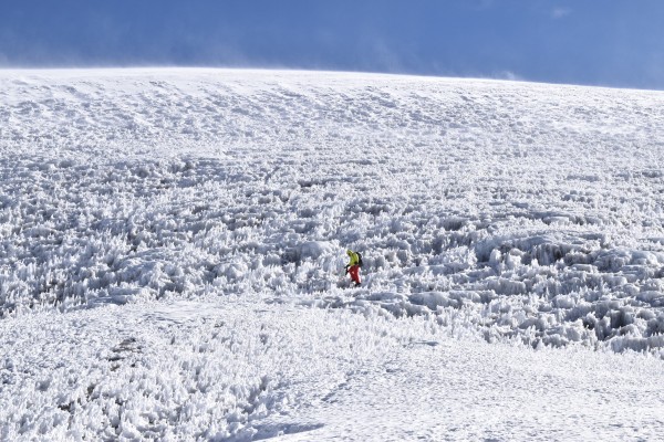 Bajando por los Penitentes