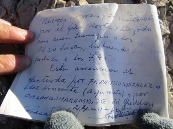 4.- Testimonio de Cumbre Co. Punta Cuba 4.121msnm