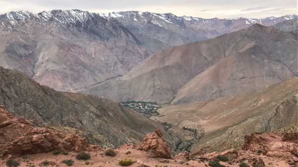 vista de Pisco Elqui desde la ruta de ascenso al Cerro MONTE GRANDE