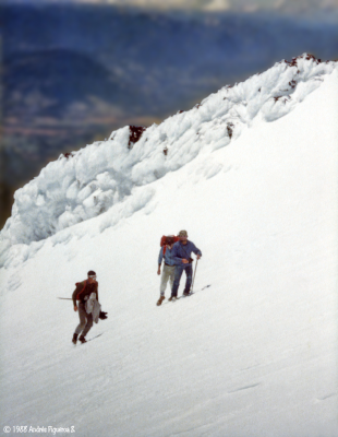 Sector El Tubo con nieve