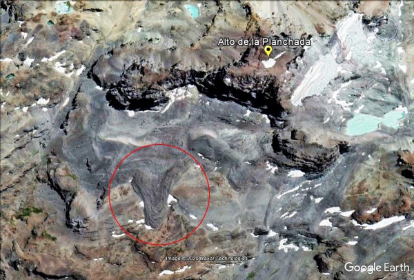 Colada de lava o glaciar rocoso