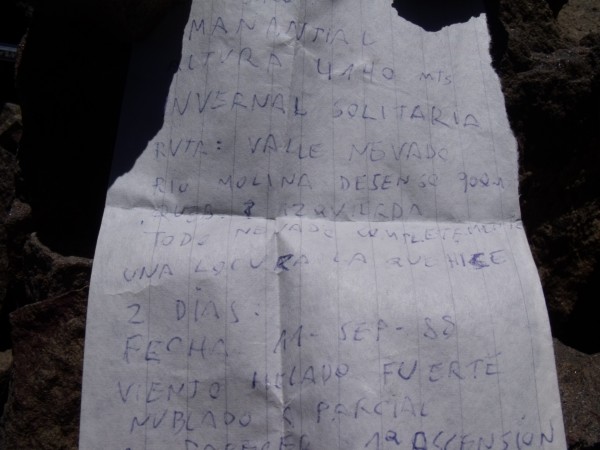 Testimonio primera ascension