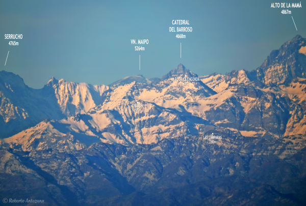 Volcán Maipo a la distancia