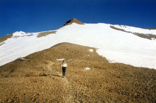 Vista desde la pirca cuando todavía había glaciar