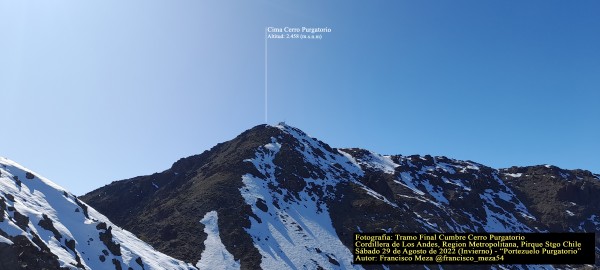 Tramo Final Cumbre Cerro Purgatorio