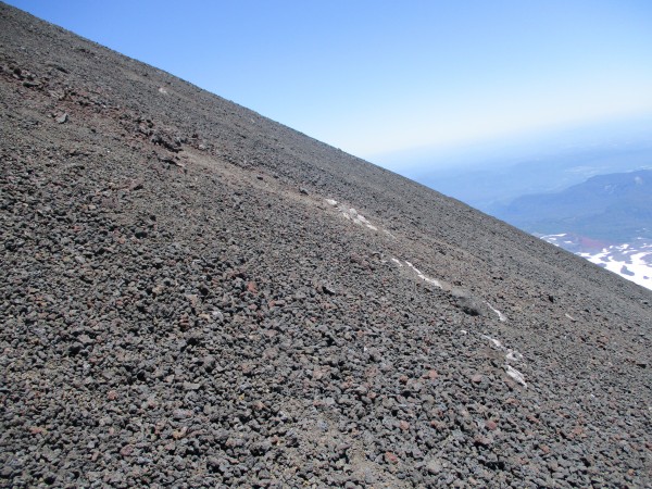Acarreo en la cara norte 