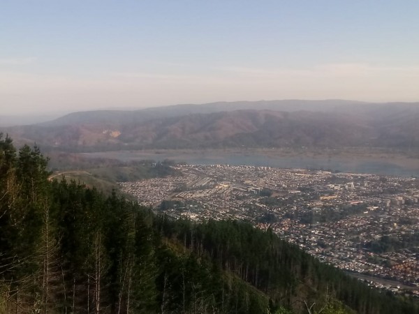 Vista desde la cumbre hacia Chiguayante