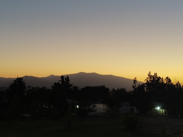 Silueta del Tres Puntas al atardecer
