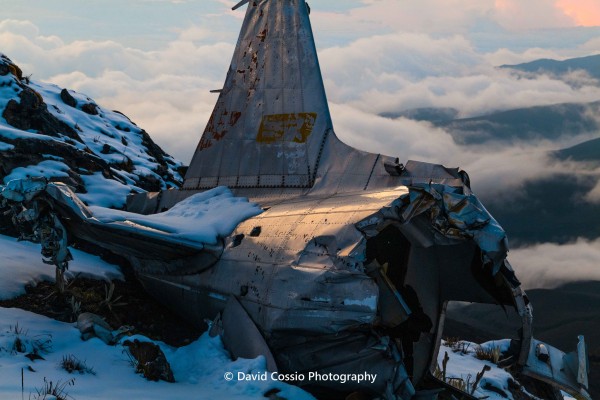 Avion estrellado cerca al campamento alto
