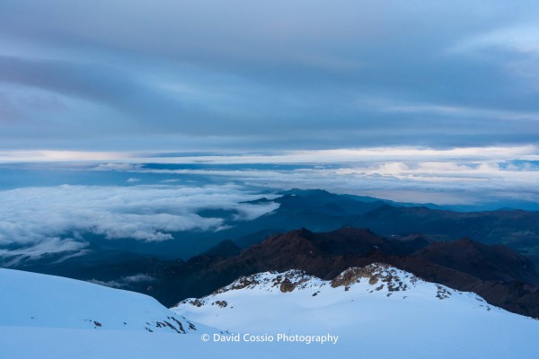 Comienzo ascenso por glaciar ruta normal