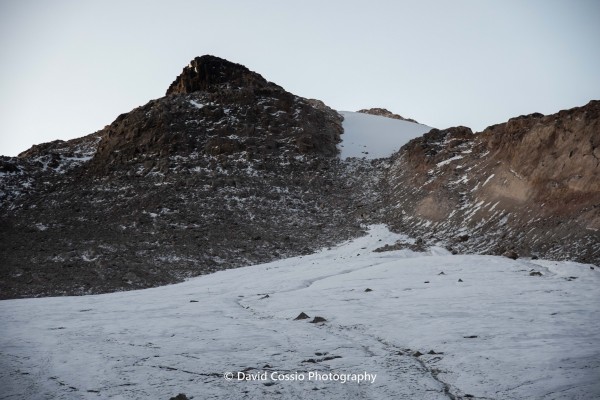 Comienzo travesia glaciar hacia cumbre central
