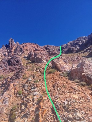 Segundo Canalón y ultimos pasos de roca