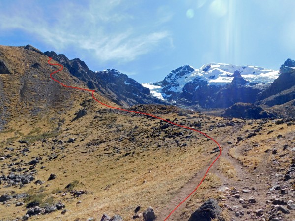 Subida desde la quebrada Subida desde la quebrada