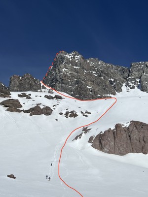 Ruta a cumbre desde el campo base 