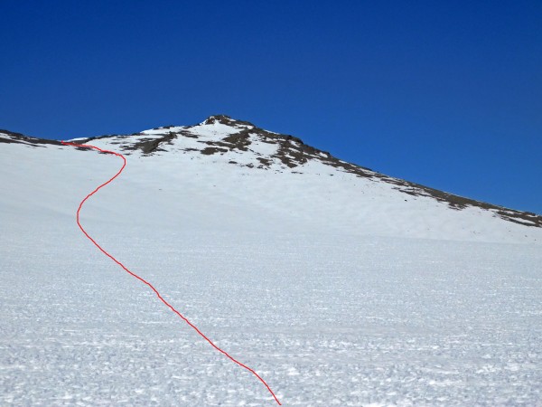 Ascenso hacia el portezuelo