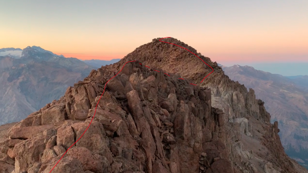 Ruta por los filos hacia el Alto del Retamal