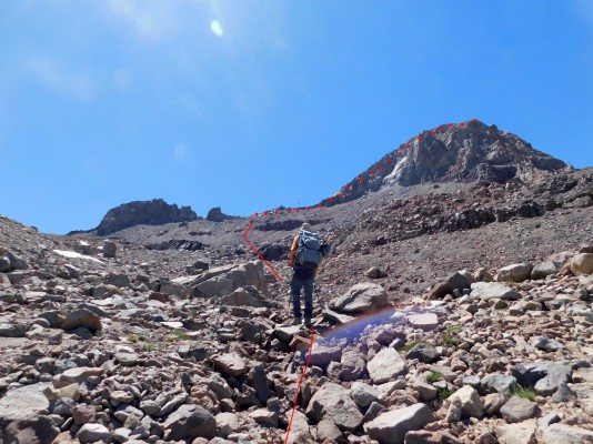 Subida hacia el filo