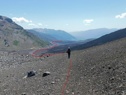 Ruta desde el pasoFoto: 12Foto tomada hacia el Noroeste.Álvaro Vivanco