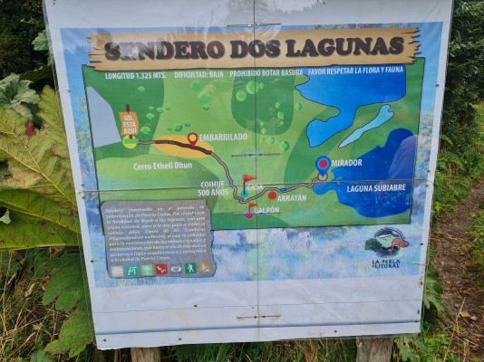 Cartel de inicio del senderoFoto: 1Cartel informativo con la ruta descrita y un poco de la historia del lugar Simón Olfos