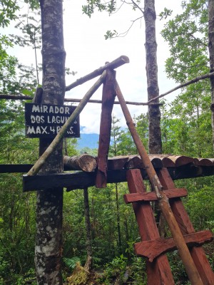 Estructura para mirador Foto: 4Vista a laguna Subiabre Simón Olfos
