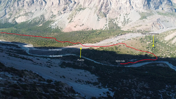 Acceso Ruta Collay, por el CortaderalFoto: 3Sector Cortaderal, Confluencia entre los ríos Cachapoal y CortaderalHéctor Becerra Díaz