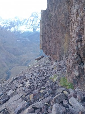 Punto donde culmina el traverse.Foto: 10Gladys Gonzalez
