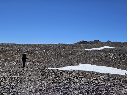 Llegando a la cumbreFoto: 27Antes de llegar al hito cumbrero, se debe caminar varios minutos por un sector relativamente plano.José Antonio Mena 