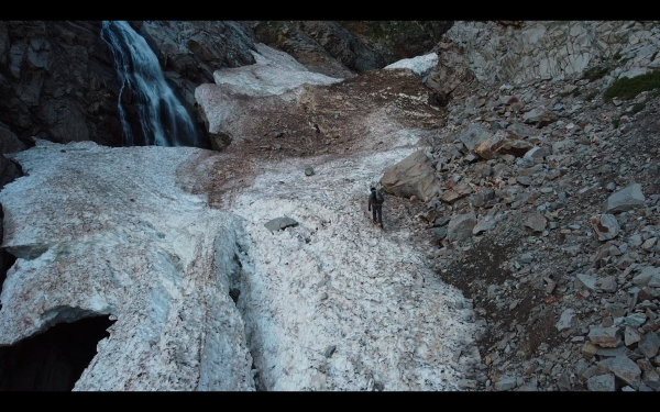 Quebrada de la Bandera (Invernal)Foto: 9Tránsito en la misma sección de la ruta de la imagen anterior pero en epoca invernal. Héctor Becerra Díaz