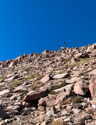 Últimos metros hasta el filo esteFoto: 19Inicio de la ruta por este filo. Héctor Becerra Díaz