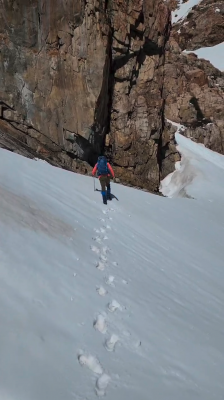 Travesías en sectores expuestos a caídasFoto: 25Abriendo y marcando la ruta. Felipe Rodríguez Cornejo