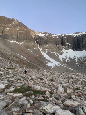 Canalón desde Campamento baseFoto: 12Ruta desde el campamento hasta el Gran Canalón de los Manantiales. Héctor Becerra Díaz