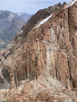 Ruta de escalada cerro la GuardiaFoto: 22Ruta de escalada para acceder a la cumbre del cerro la Guardia. Francisco Ampuero