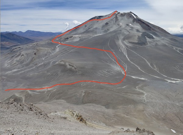 Nevado IncahuasiFoto: 1Vista desde el volcán Fraile, hacia el suroeste. Dirección: EsteAdolfo Dell´Orto