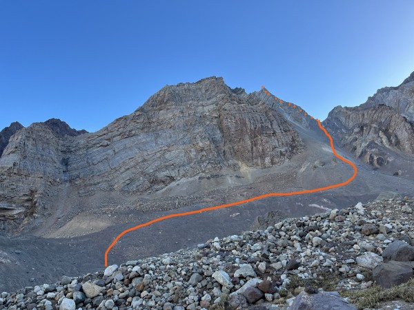 Inicio AscensoFoto: 8Camino hacia el valle del Mono Blanco. Dirección: NorteÁlvaro Zerené