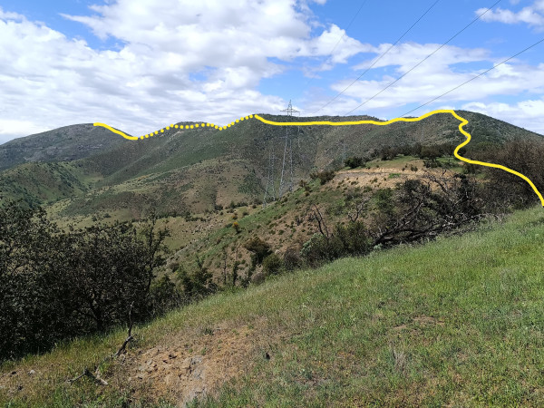 Filo Oeste desde cerro Las Minas