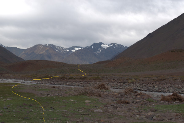 Cruce río OlivaresFoto: 2Se observa como la ruta abandona el sendero que lleva hacia el Gran Salto del Olivares. El cruce es después de una gran recta, justo donde se divide.Dirección: SuroesteRafael Reinoso