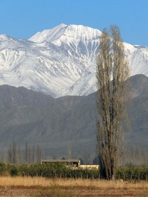 Cerro Plata desde Luján de Cuyo, Mendoza