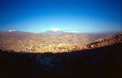 Illimani y La Paz