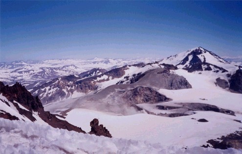 Vista del Peteroa desde el Planchón