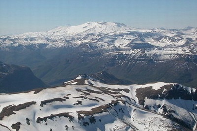 Copahue desde el sur.