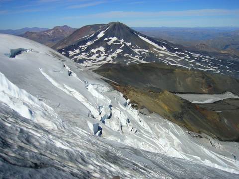 Chillan Nuevo desde glaciar del Nevado