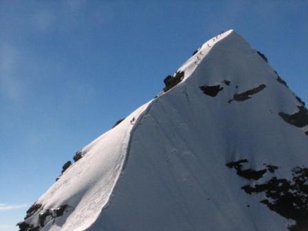 Congestión camino a la cumbre