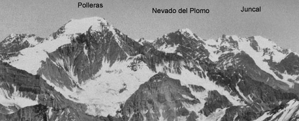 Reconocimento de cumbres desde el Tupungato