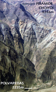 Pirámide Choiyoi vista aérea