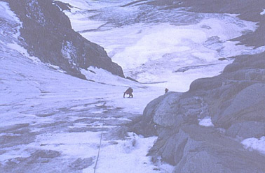 Escalada en hielo pre-Portezuelo Superior.